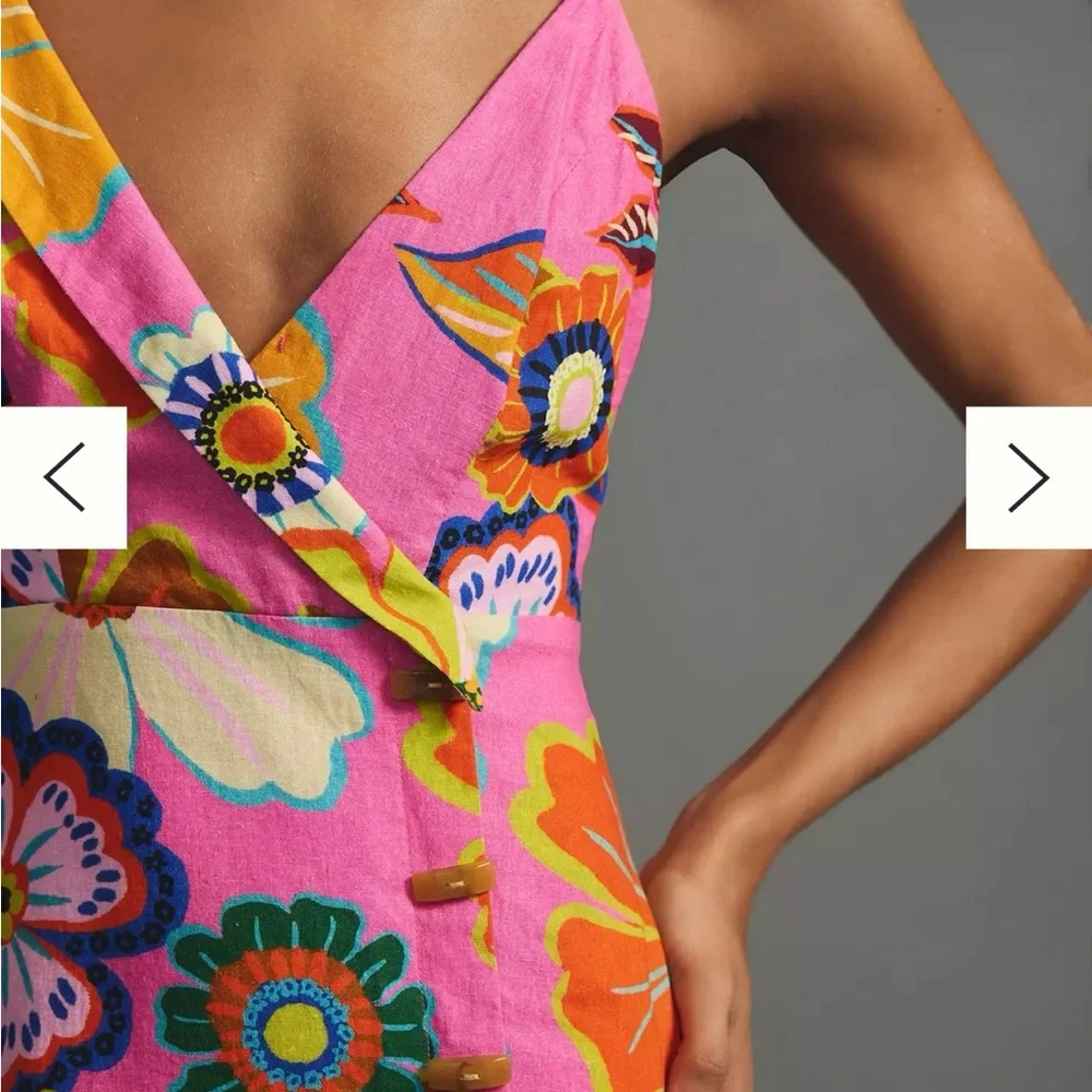 NWT FARM Rio Garden Wrap-Style Mini Dress - Picture 3 of 10